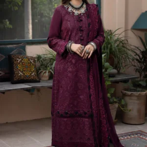 AJSWP-05 EMBROIDERED LAWN SILK 3 PCS STITCHED