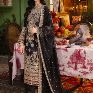 AJLP-09 EMBROIDERED TWISTED LAWN 3PCS